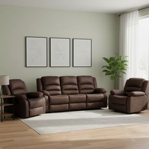 Living Reclinable 3 Cuerpos - Martell 1 Sof&aacute; 3 Cuerpos + 2 Bergers