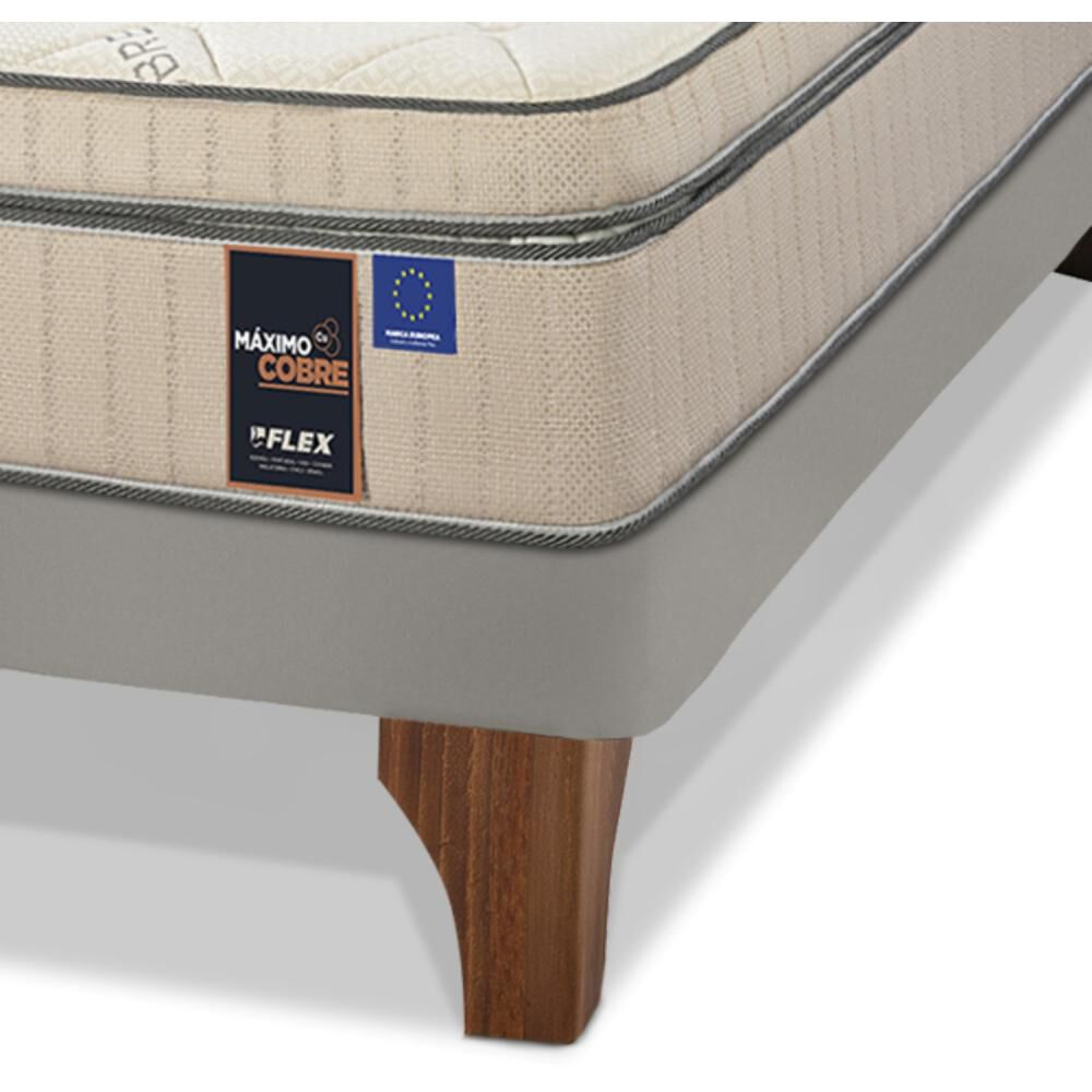 Cama Europea Flex Maximo Cobre / 1.5 Plazas / Base Normal + Set De Maderas image number 2.0