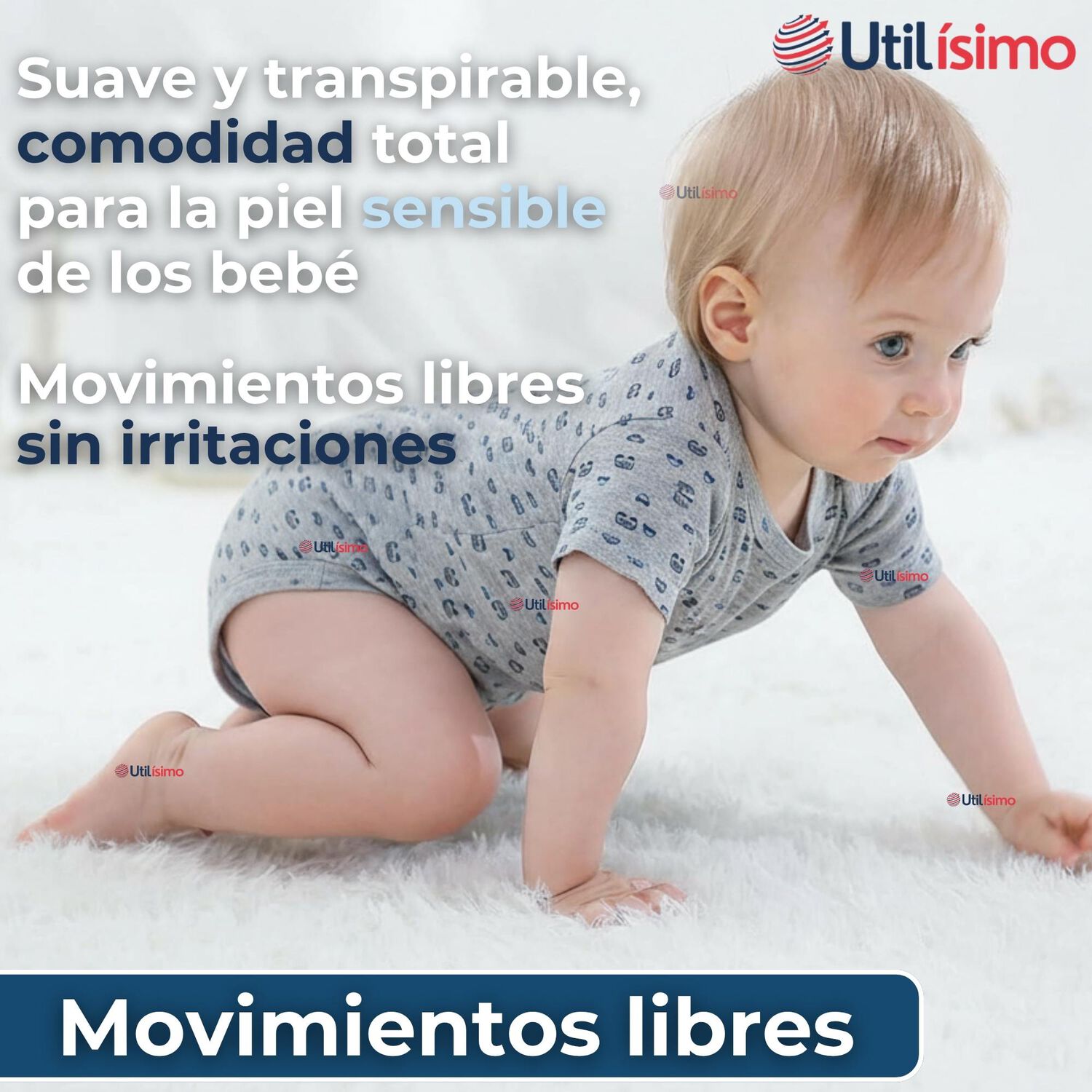 Pack 4 Bodys Ni&ntilde;o Manga Corta Tedmimak 100% Algod&oacute;n Ready Fun image number 5.0
