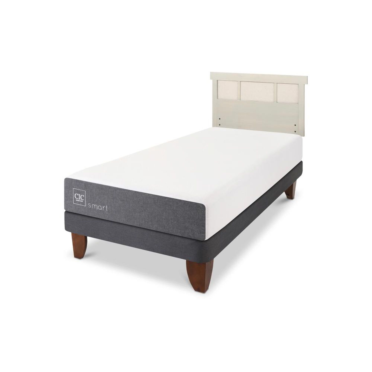 Cama Europea Cic Smart / 1.5 Plazas / Base Normal + Respaldo image number 4.0