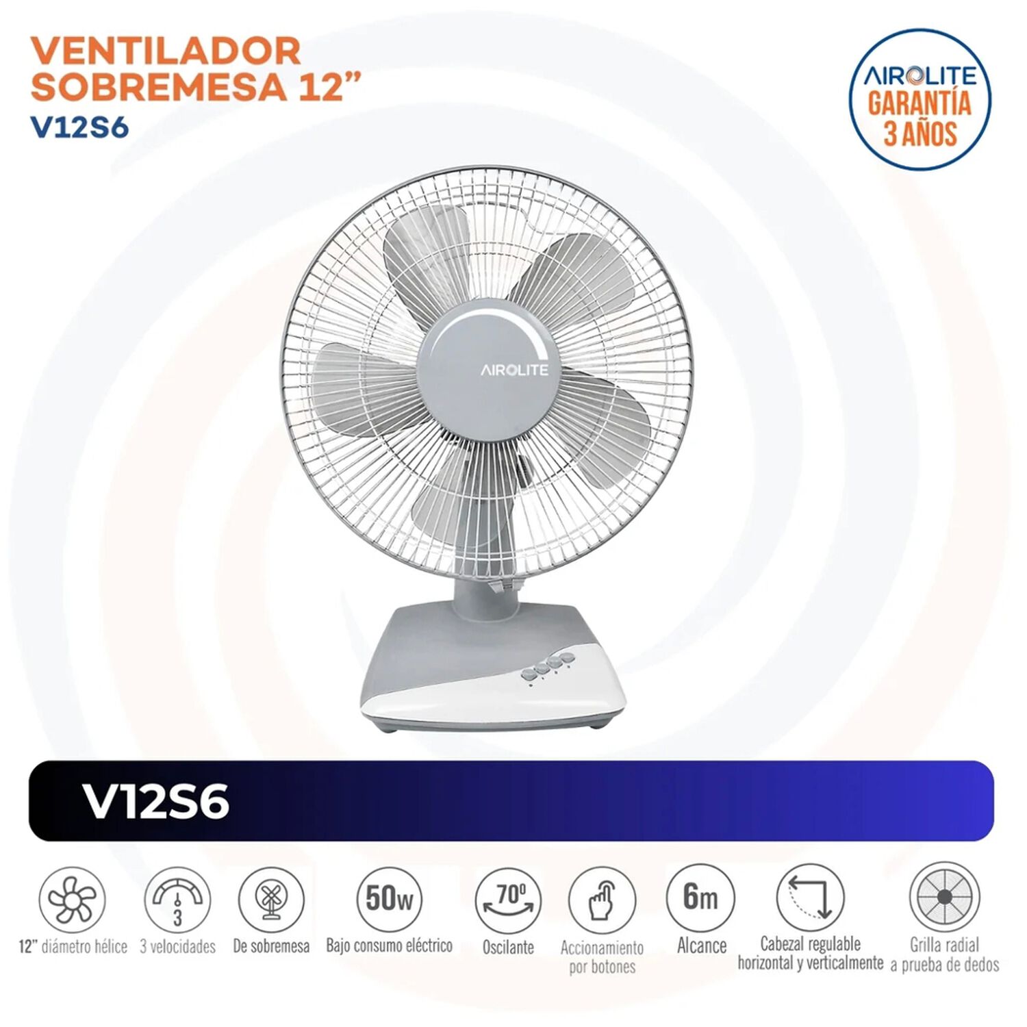 Ventilador Airolite V12s6 image number 7.0