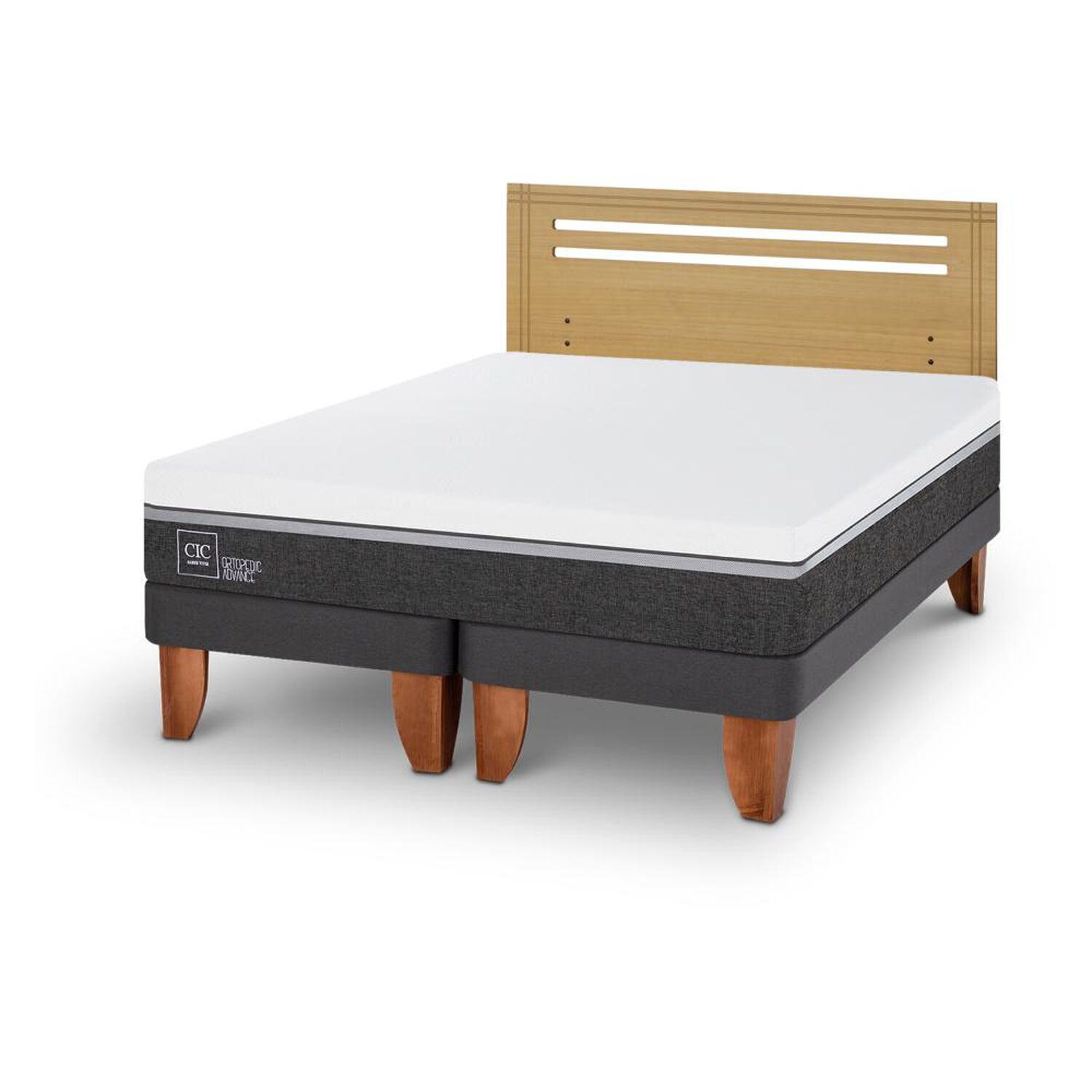 Cama Europea Cic Ortopedic Advance / 2 Plazas / Base Dividida + Respaldo image number 2.0
