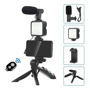 Kit Grabaci&oacute;n Micr&oacute;fono Luz Led Tr&iacute;pode Soporte