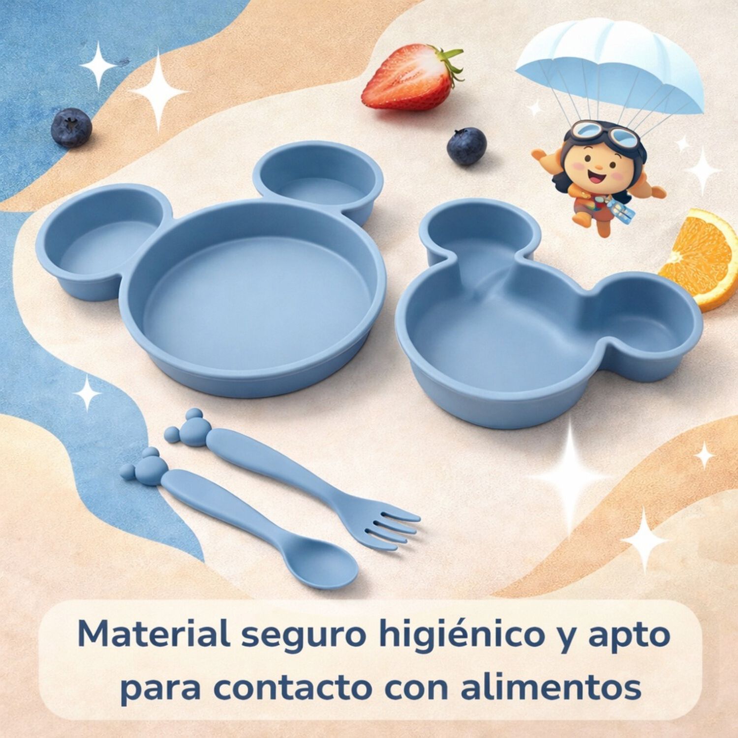 Set Alimentaci&oacute;n Beb&eacute; 4 Piezas Vajilla Infantil image number 2.0