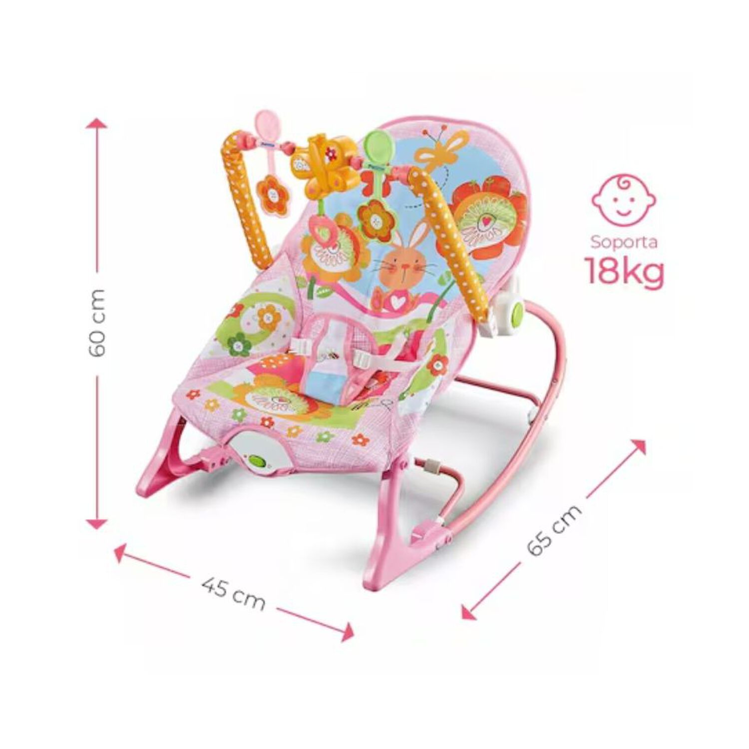 Silla Mecedora Musical Para Bebe 3 En 1 image number 2.0