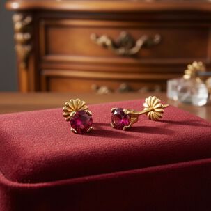 Aros Chispas Con Circ&oacute;n 6mm Oro 18k Nacional No2