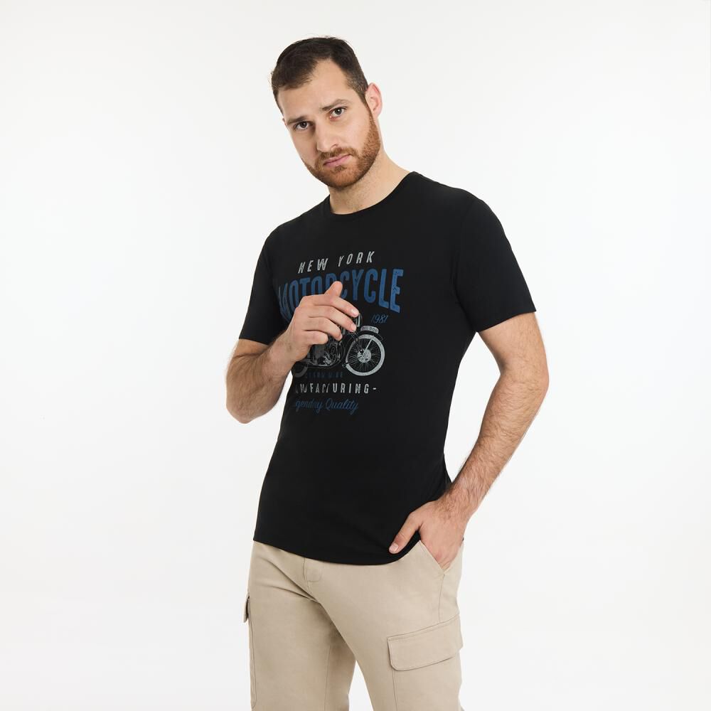 Polera Regular Manga Corta Cuello Redondo Hombre Herald image number 2.0