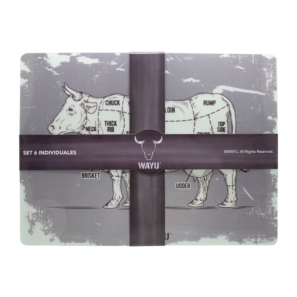 Set 6 Individuales Wayu Cocina Mesa Mantel Sobremesa Pvc image number 3.0