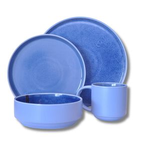 Juego De Loza 24 Piezas Vajilla Cer&aacute;mica Santorini