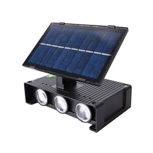 Pack 3 Lampara Aplique Solar De Pared Con Panel Lampara Decorativa