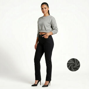 Jeans Pantalon Recto Forro Polar Mujer