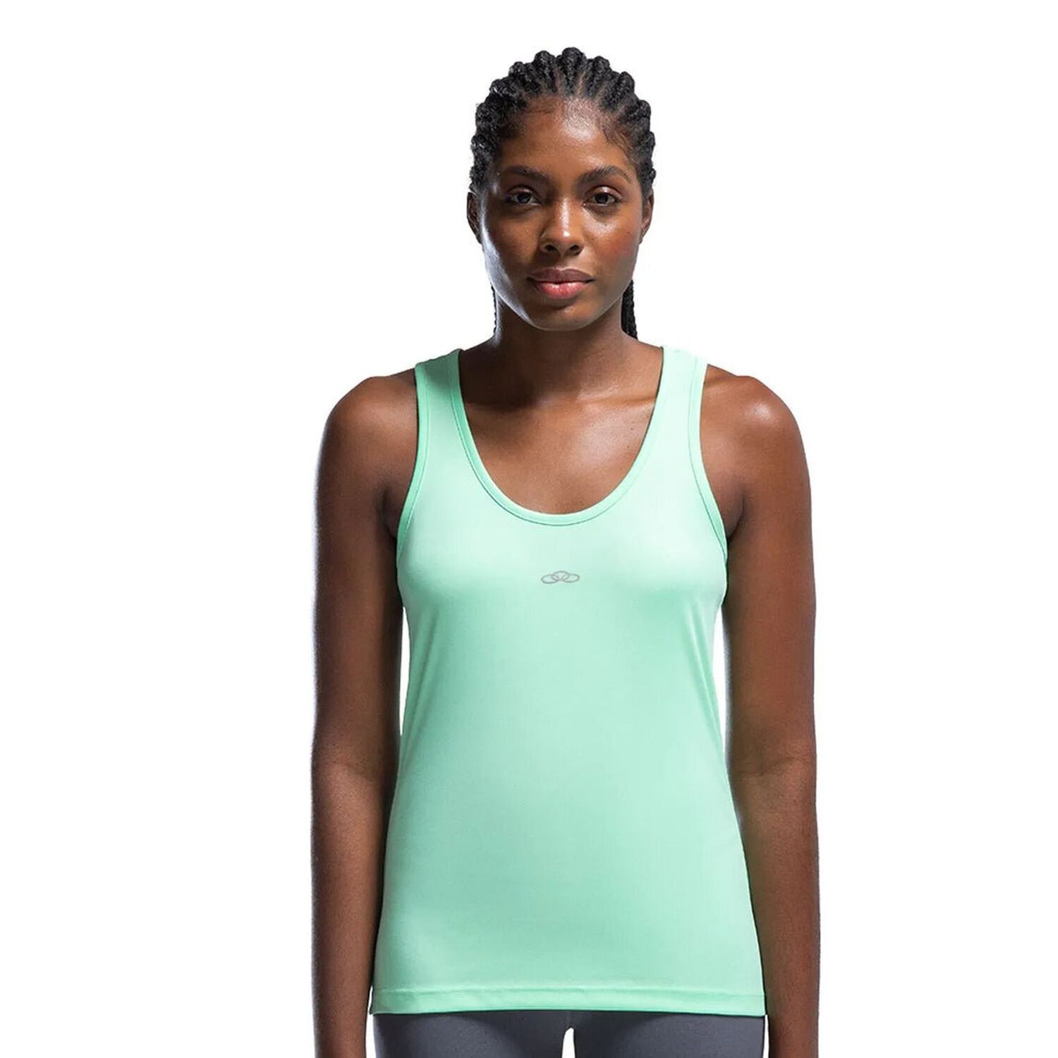 Polera Essential Sin Mangas Celeste Mujer image number 2.0