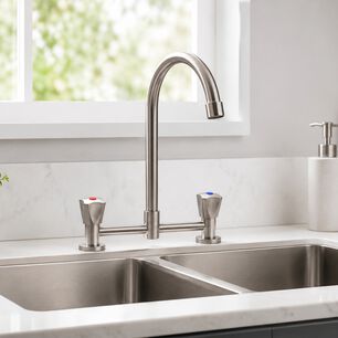 Combinaci&oacute;n Grifo Llave Doble Para Lavaplatos Fregadero Modelo Delia Marca Stretto