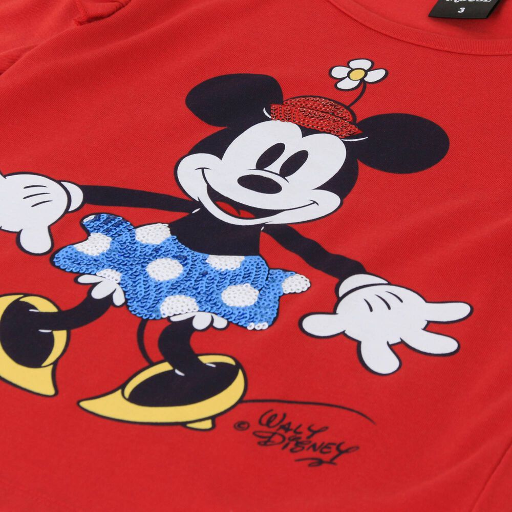Polera Manga Larga Ni&ntilde;a Vuelos Minnie Mouse Rojo Disney image number 2.0
