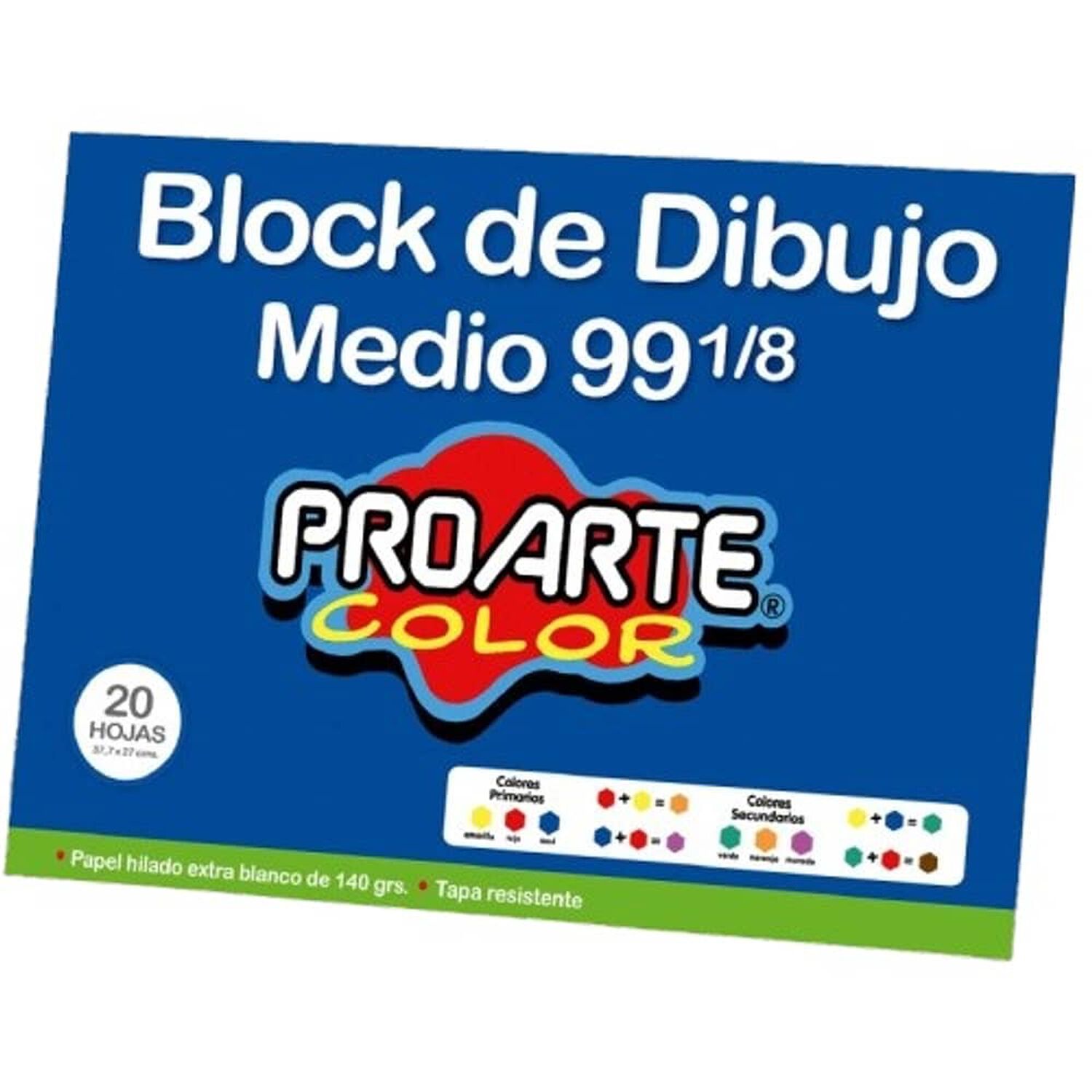 Pack De 3 Block De Dibujo Medio 99 1/8 Proarte Color 20 Hojas image number 0.0