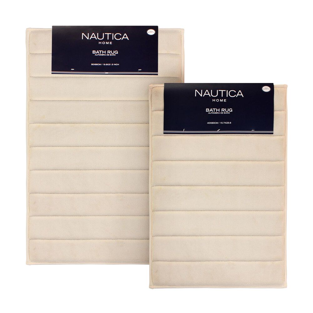 Pack 2 Alfombras De Ba&ntilde;o Ultra Suave Nautica 40x60cm + 50x80cm Marfil image number 0.0