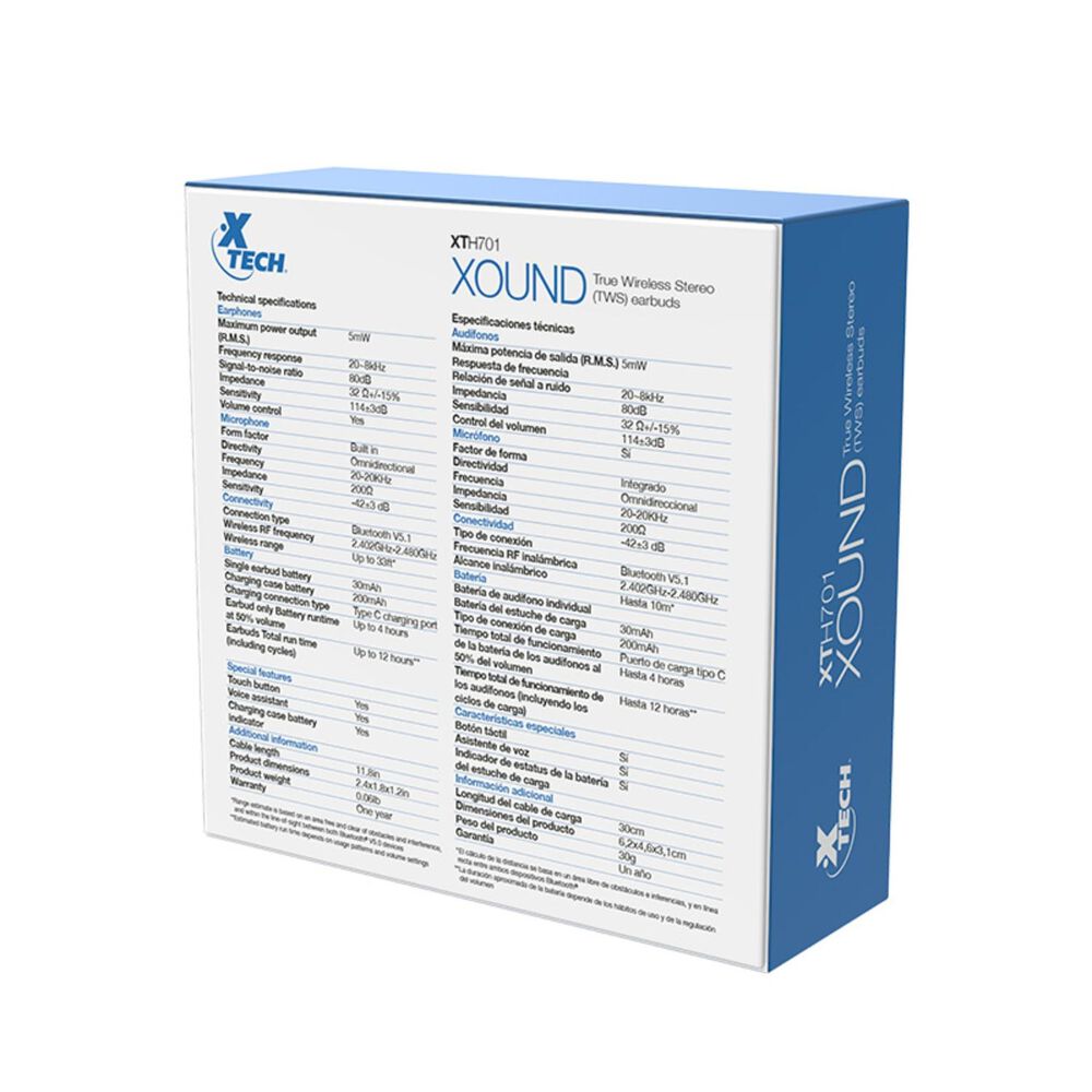 Audífonos In-ear Xtech Xound Wireless Tws Bt image number 2.0