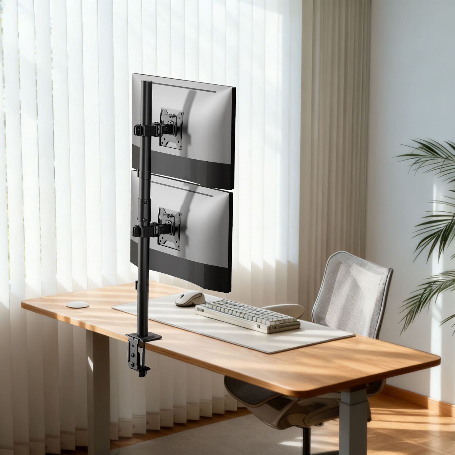 Brazo Articulado Vertical Para 2 Monitores 17"~32" 20kg Brasforma Bm725 image number 0.0