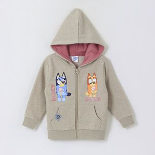 Poler&oacute;n Con Cierre Ni&ntilde;a Beige Bingo & Bluey