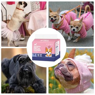 Pack 10 Pa&ntilde;ales Absorventes L Para Perros Hembra Mascotas
