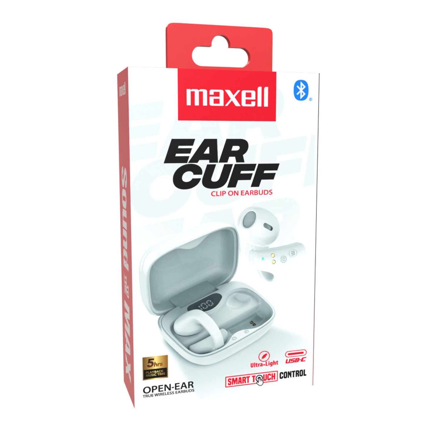 Aud&iacute;fonos Bluetooth Maxell Ear Cuff Clip On Open-ear Tws Blanco image number 3.0