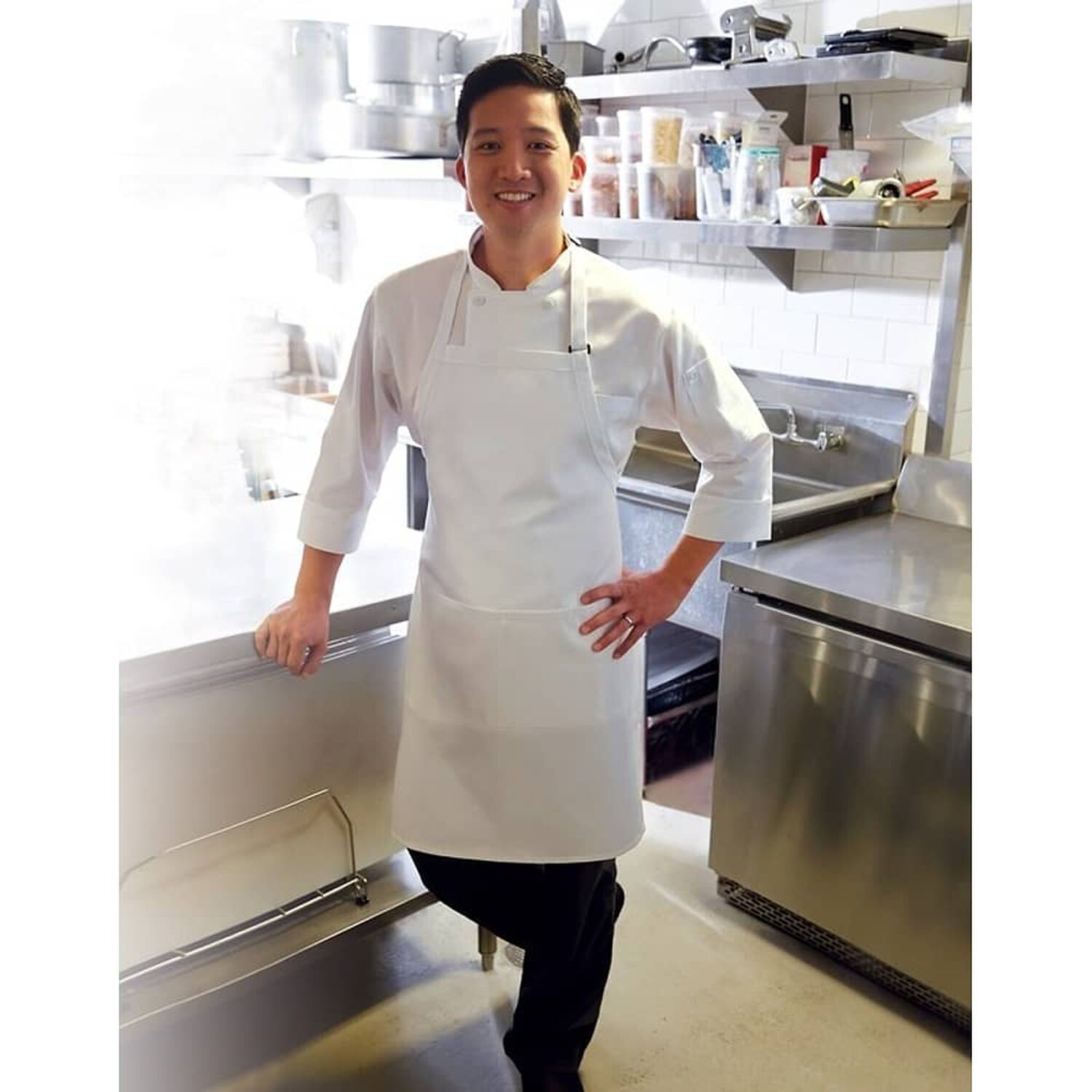 Pack X 4 Pecheras Blancas Chef Cocina image number 3.0