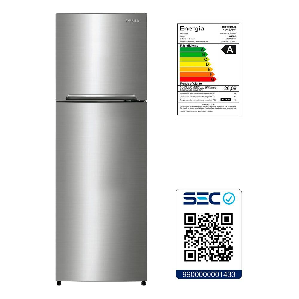 Refrigerador Winia RGE2700 / No Frost / 249 Litros image number 8.0