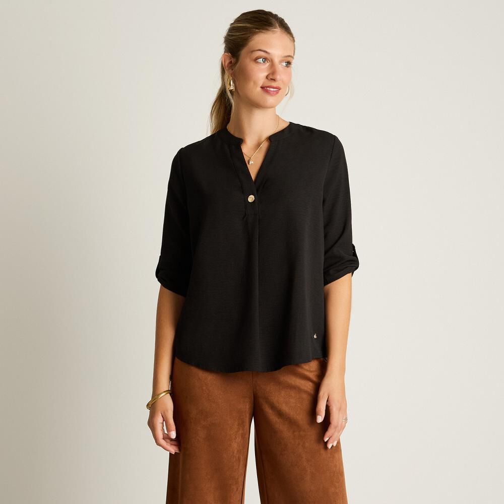 Blusa Manga 3/4 Cuello V Mujer Lorenzo Di Pontti image number 0.0