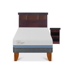 Cama Europea Cic Excellence Plus / 1.5 Plazas / Base Normal + Set De Maderas