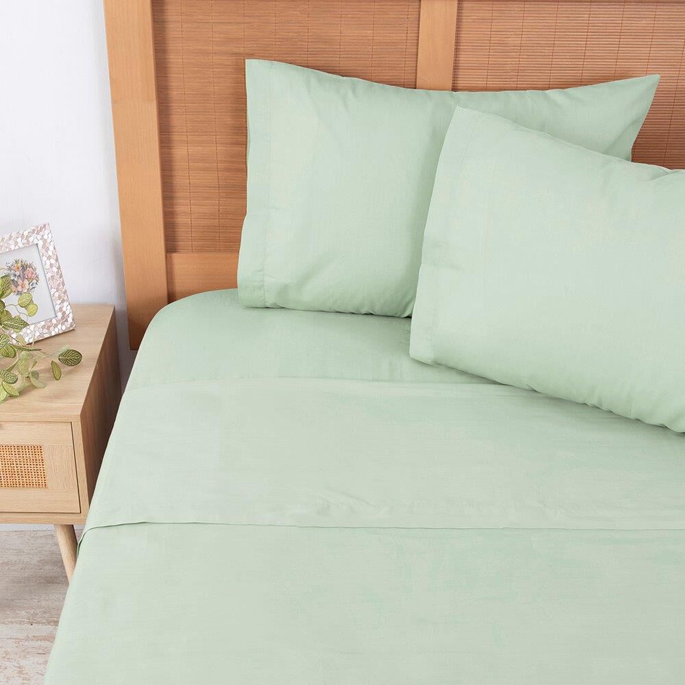 Sabana 144 Hilos Lisas 2 Plazas Verde image number 0.0