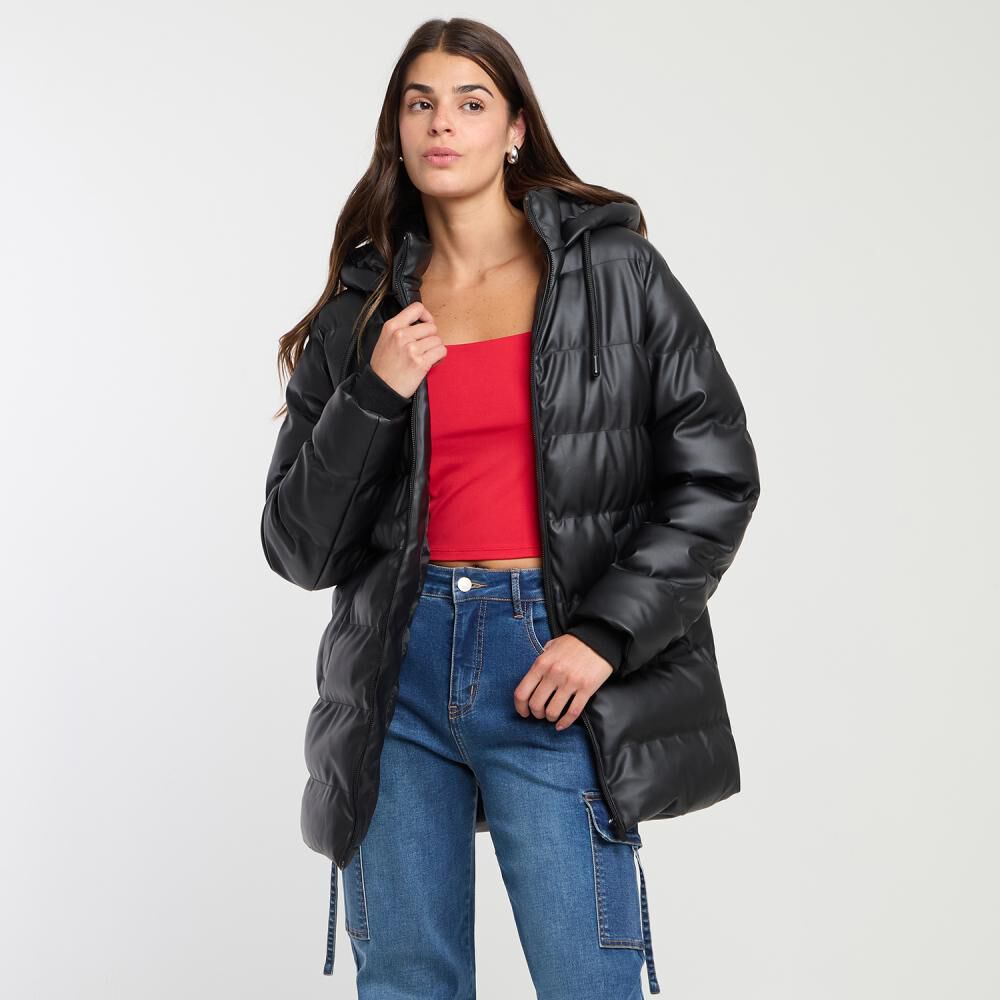 Parka Larga Cuello Alto Con Cacpucha Mujer Rolly Go image number 0.0