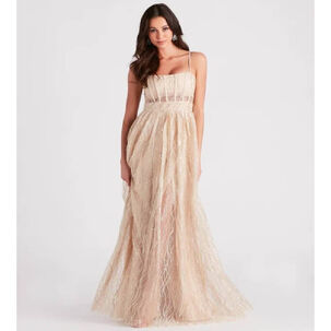 Vestido Elsa Largo Color Nude