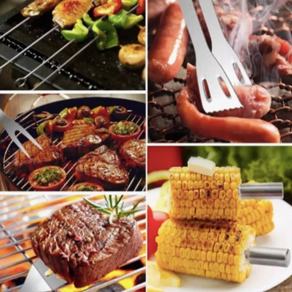 Juego De Utensilios De Acero Inox Para La Parrilla 25 Uds image number 1.0