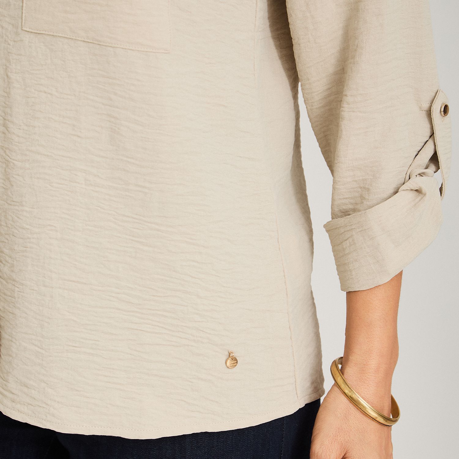 Blusa Manga Larga Cuello Camisero Mujer Lorenzo Di Pontti image number 3.0