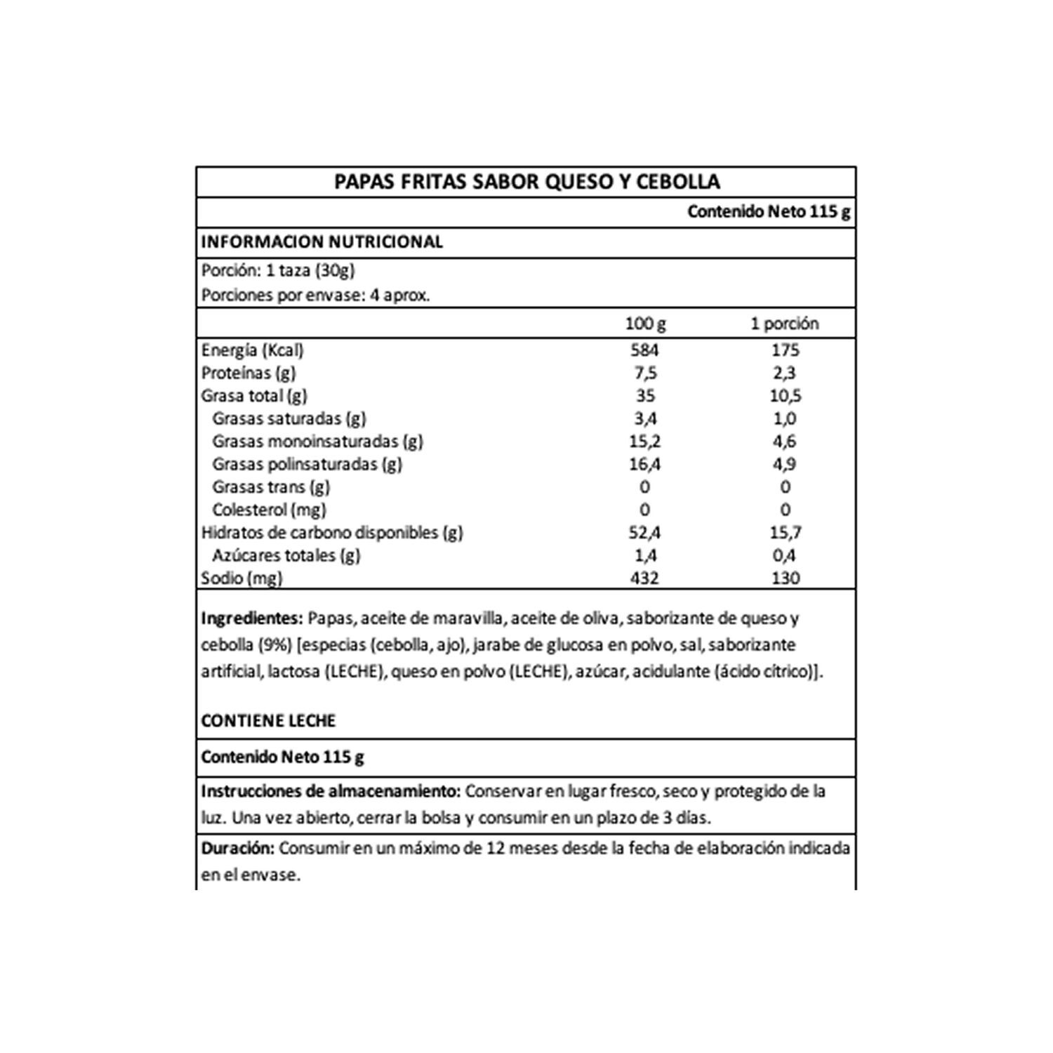 Papas Fritas Queso Cebolla Wanna Freak 1 X 115 Gr image number 5.0
