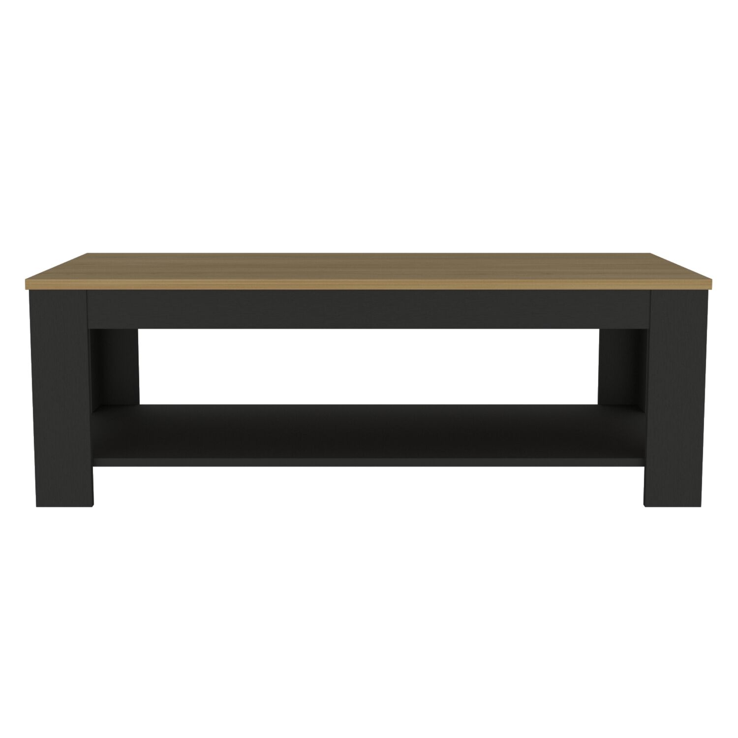 Mesa De Centro 120x60x41,5 Cm Cafe Claro Y Negro image number 3.0