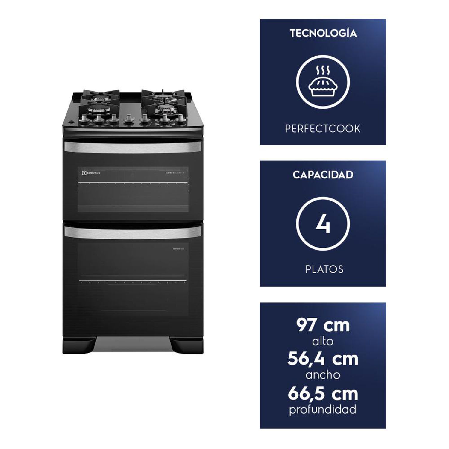 Cocina A Gas Electrolux F4edb 4 Quemadores image number 6.0