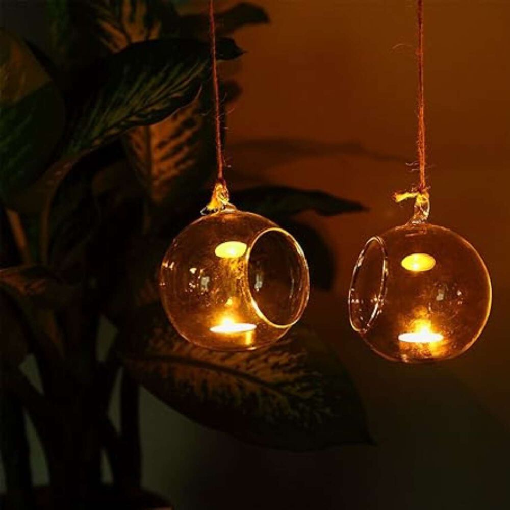 Terrario Redondo Colgante De Vidrio image number 3.0