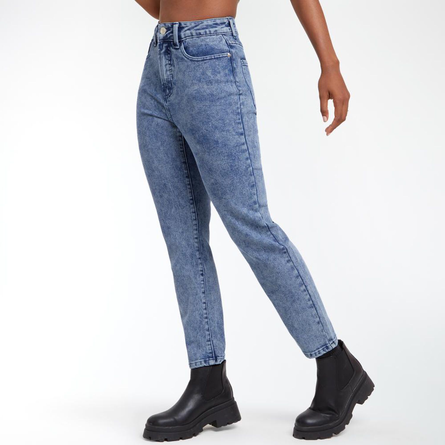 Jeans Basta Doblada Tiro Alto Skinny Mujer Rolly Go image number 2.0