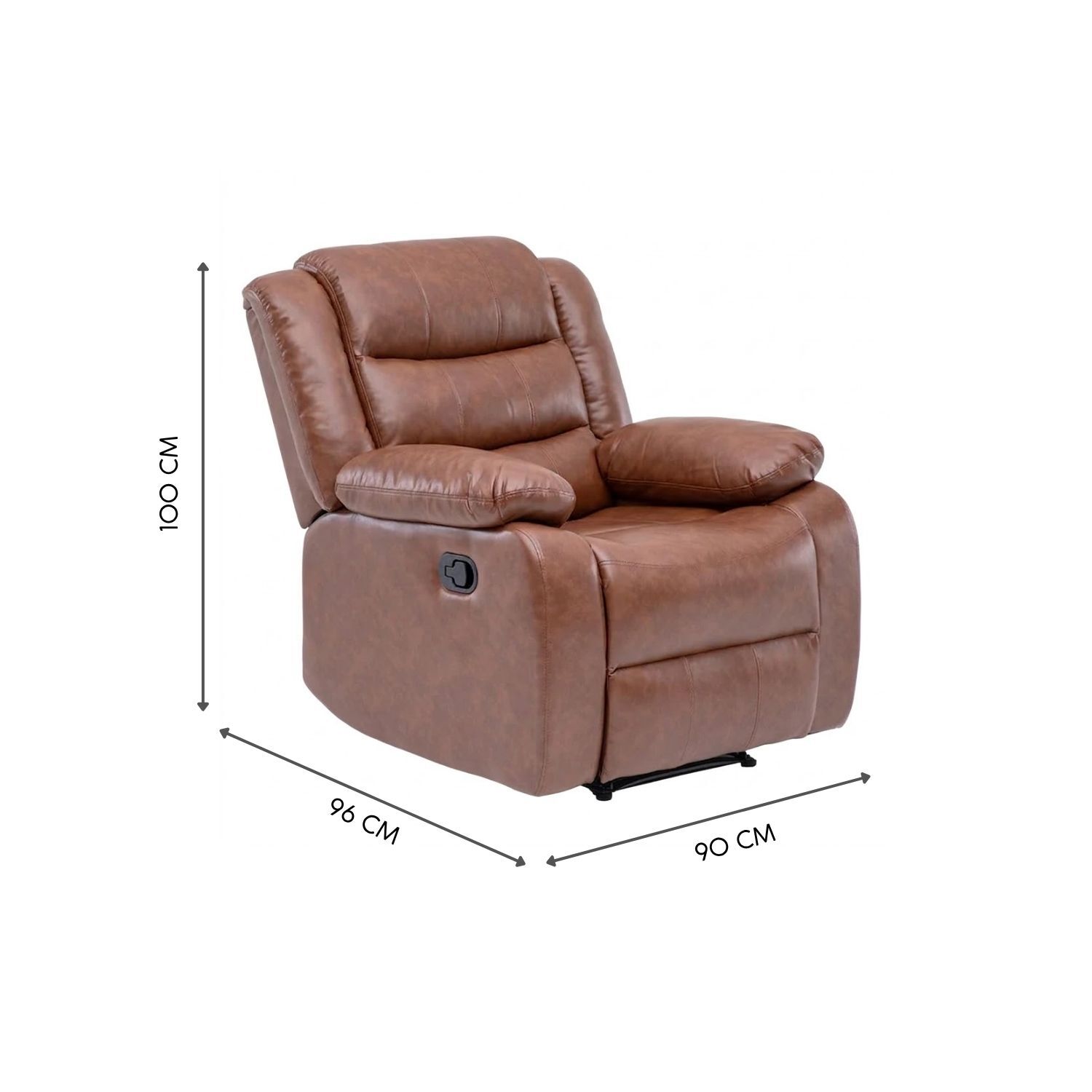 Berger Reclinable Moderno Pu Berl&iacute;n Km060r image number 6.0
