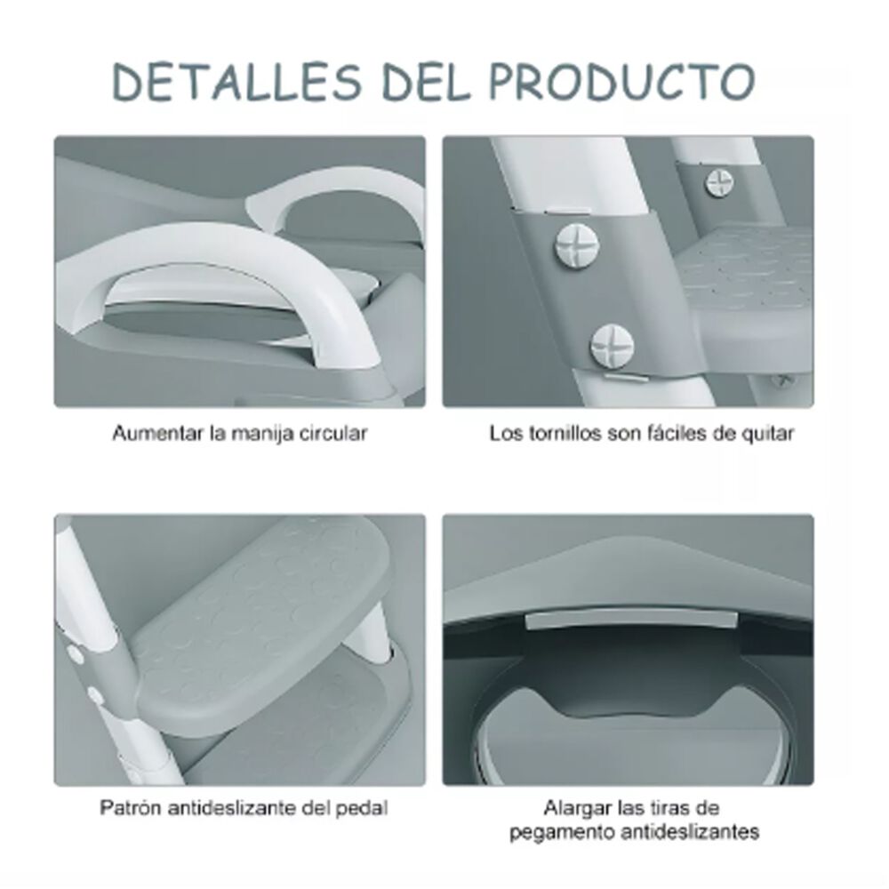 Asiento Reductor Con Escalera Para Ba&ntilde;o Entranamiento Bebe image number 2.0