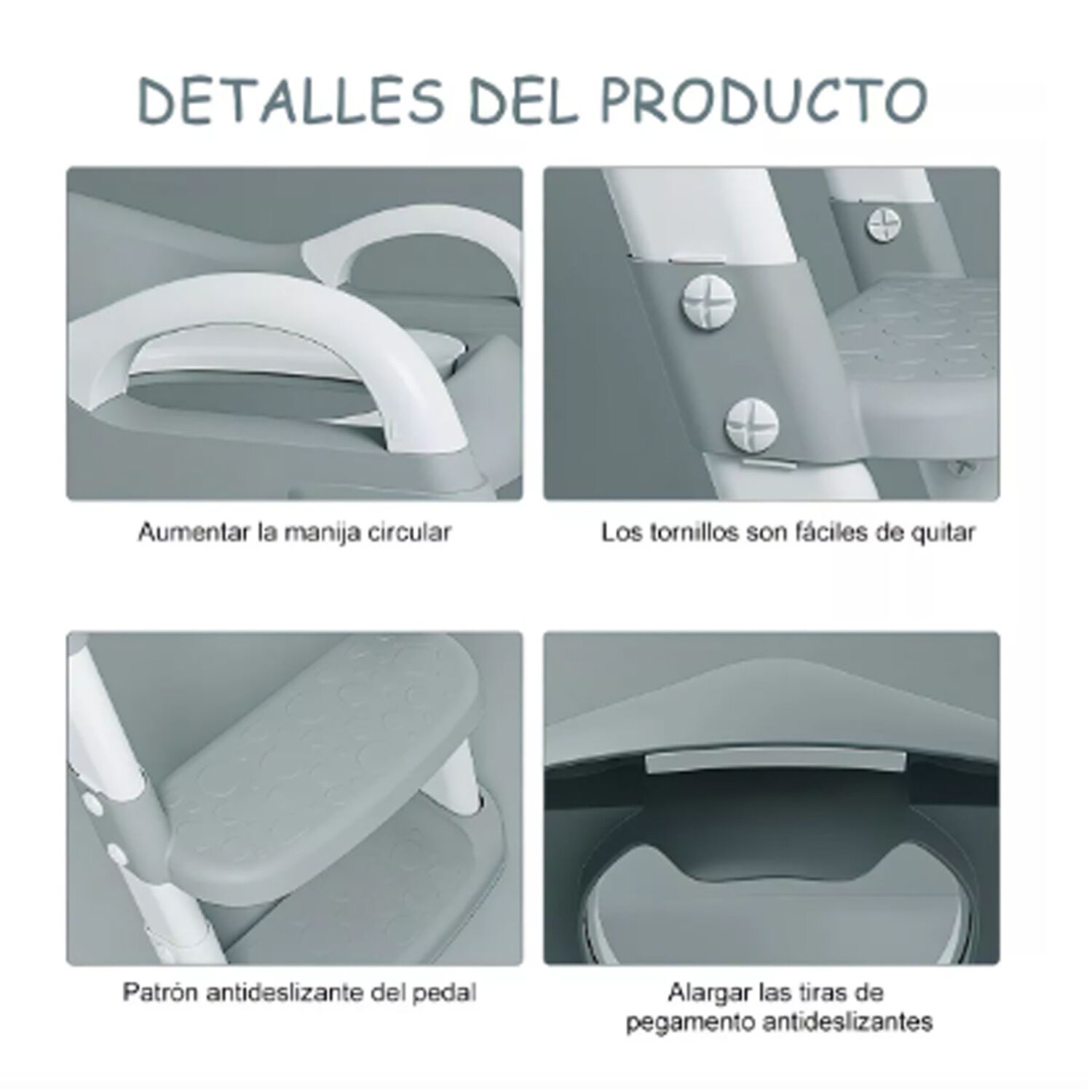 Asiento Reductor Con Escalera Para Ba&ntilde;o Entranamiento Bebe image number 2.0