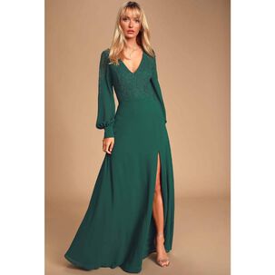 Vestido Maxi Color Verde Petroleo - Ignacia
