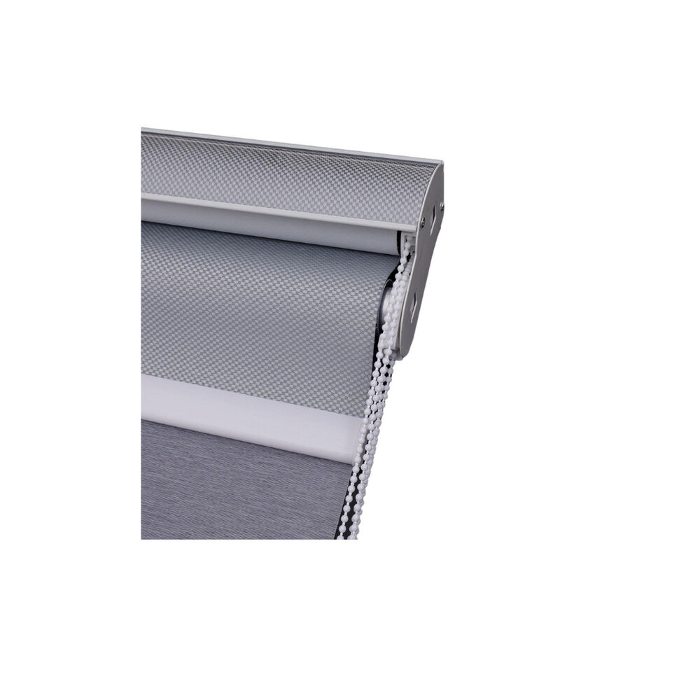 Cortina Roller Blackout Doble Tela Sin Cenefa 160x200 Gris Oscuro image number 1.0