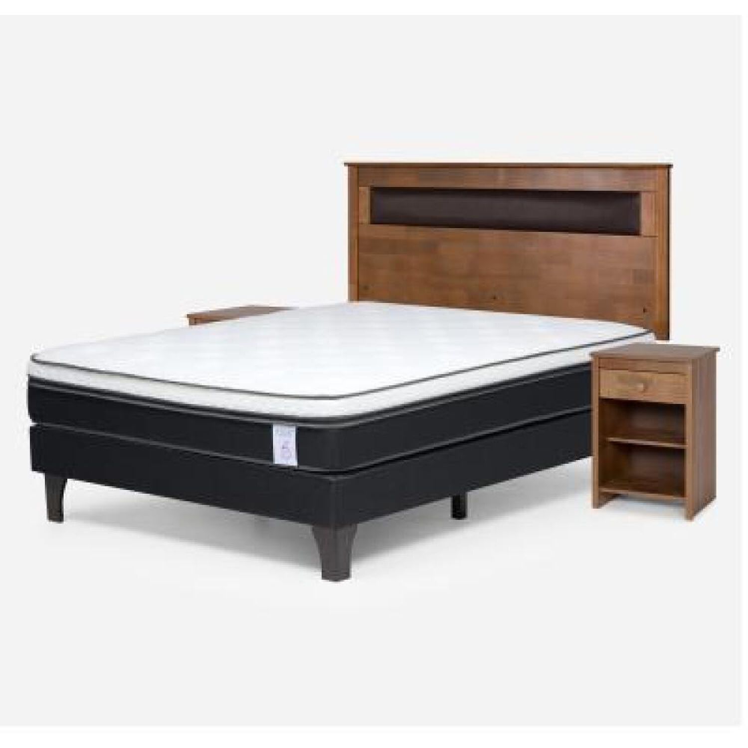Cama Europea Rosen New Style 6 / 2 Plazas / Base Normal + Set De Maderas image number 9.0