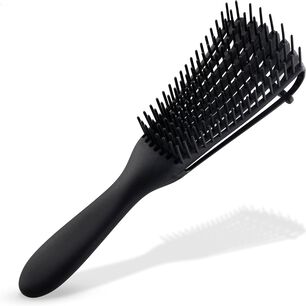 Mini Cepillo Flexible Desenredante Y Definidor De Rizos Negro