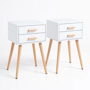 Pack De 2 Veladores Eames Doble Blanco