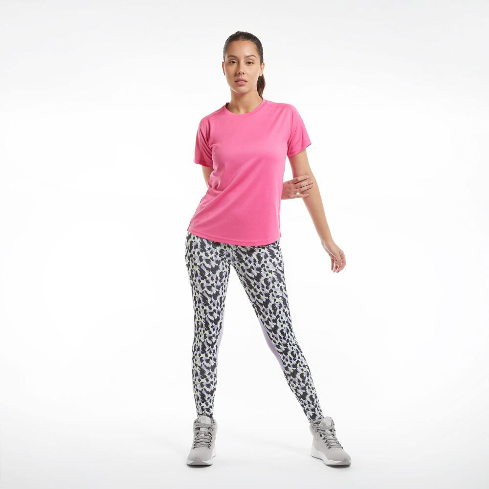 Polera Deportiva Estampado Reflectante Manga Corta Mujer Wetland image number 1.0