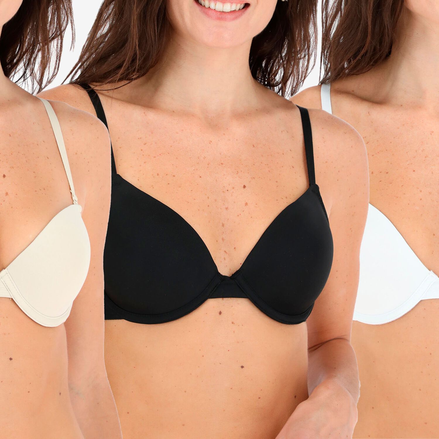 Pack 3x Sosten Balconet Push Up Flores Mujer 24874-24 image number 0.0