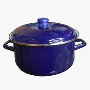 Olla Enlozada Azul Oscuro